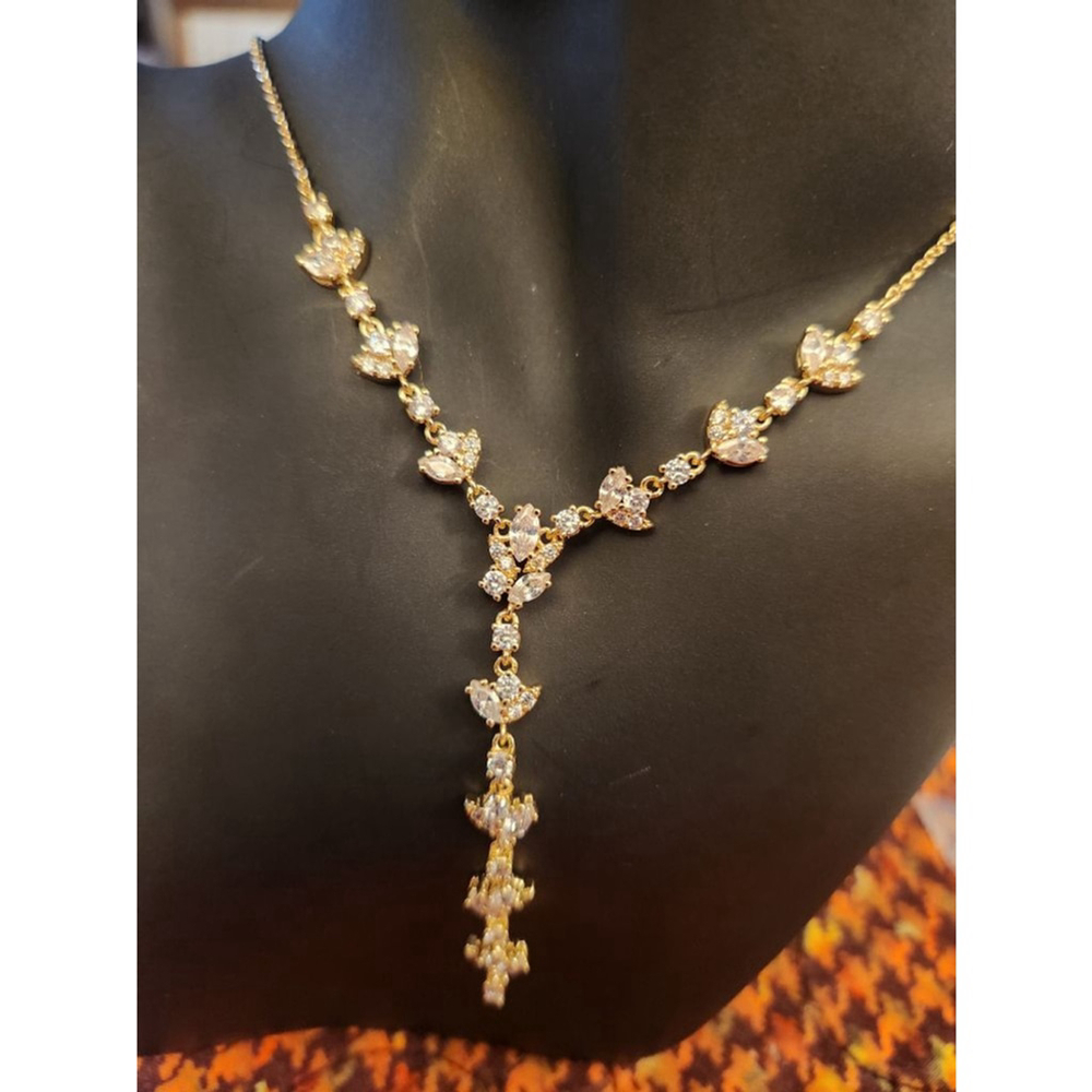 Givenchy Gold-Tone Cubic Zirconia Lariat Necklace, 16" + 3" extender - Picture 4 of 11